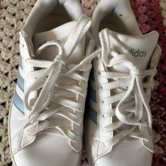 Adidas Grand Court 2.0 White And Teal Sneakers Women's Sz 8 - Picture 11 of 11